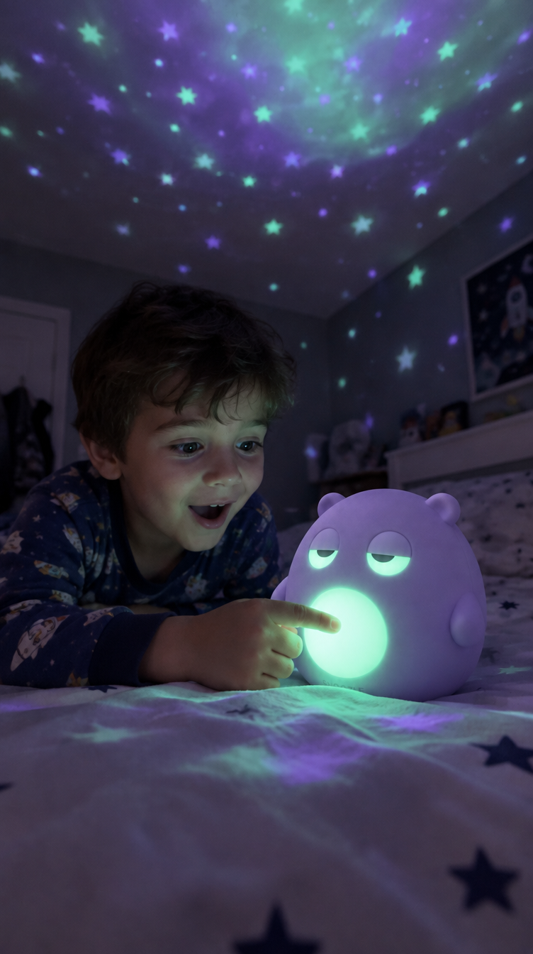 Stars over the bed at lights out